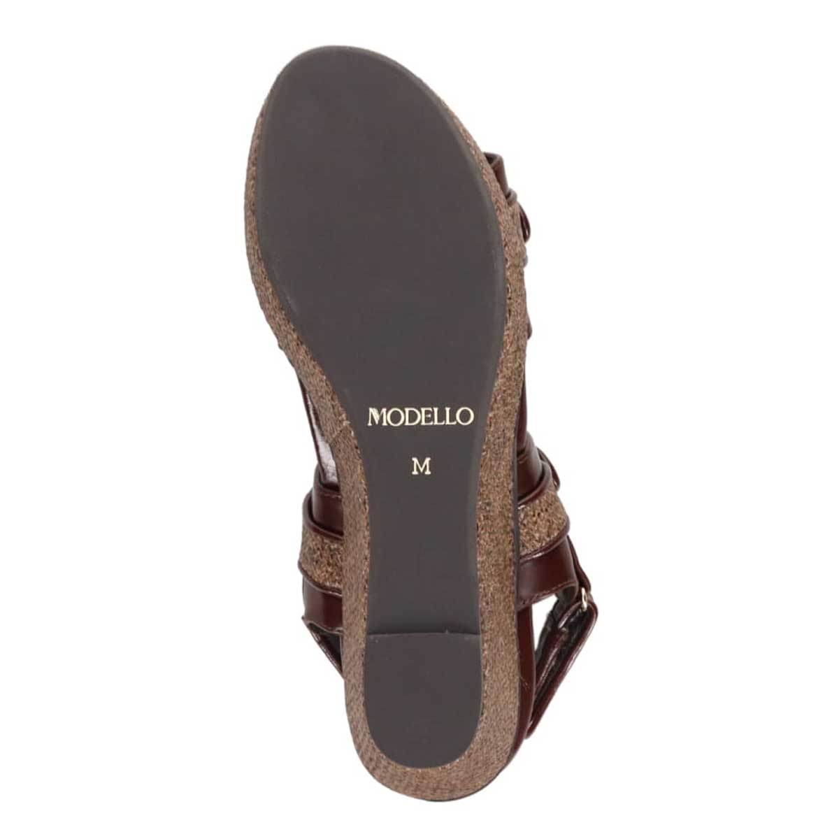 モデロ MODELLO 「リカバリーインソール」搭載で指圧効果により血行を115％促進。Recoveryエレガンスカジュアルサンダル　DML8830R D-BROWN M　(23.0～23.5)