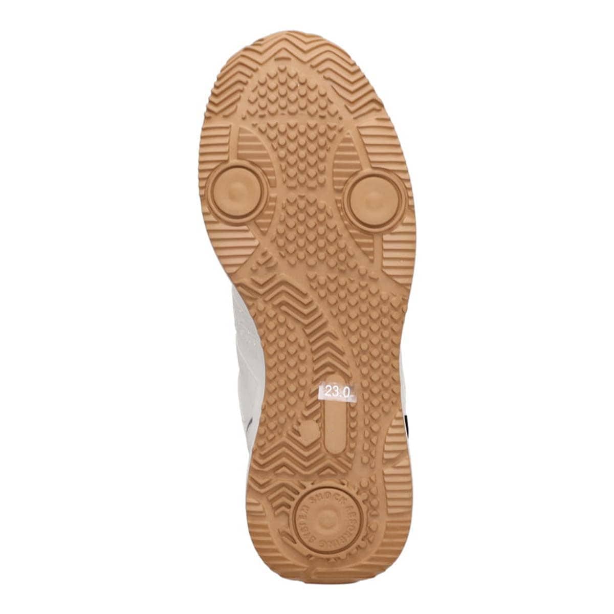 【4cm4時間防水設計】エル スポーツ ELLESPORT　軽量IPソールクイックフィットスニーカー　ESP12605 WHITE 23.0