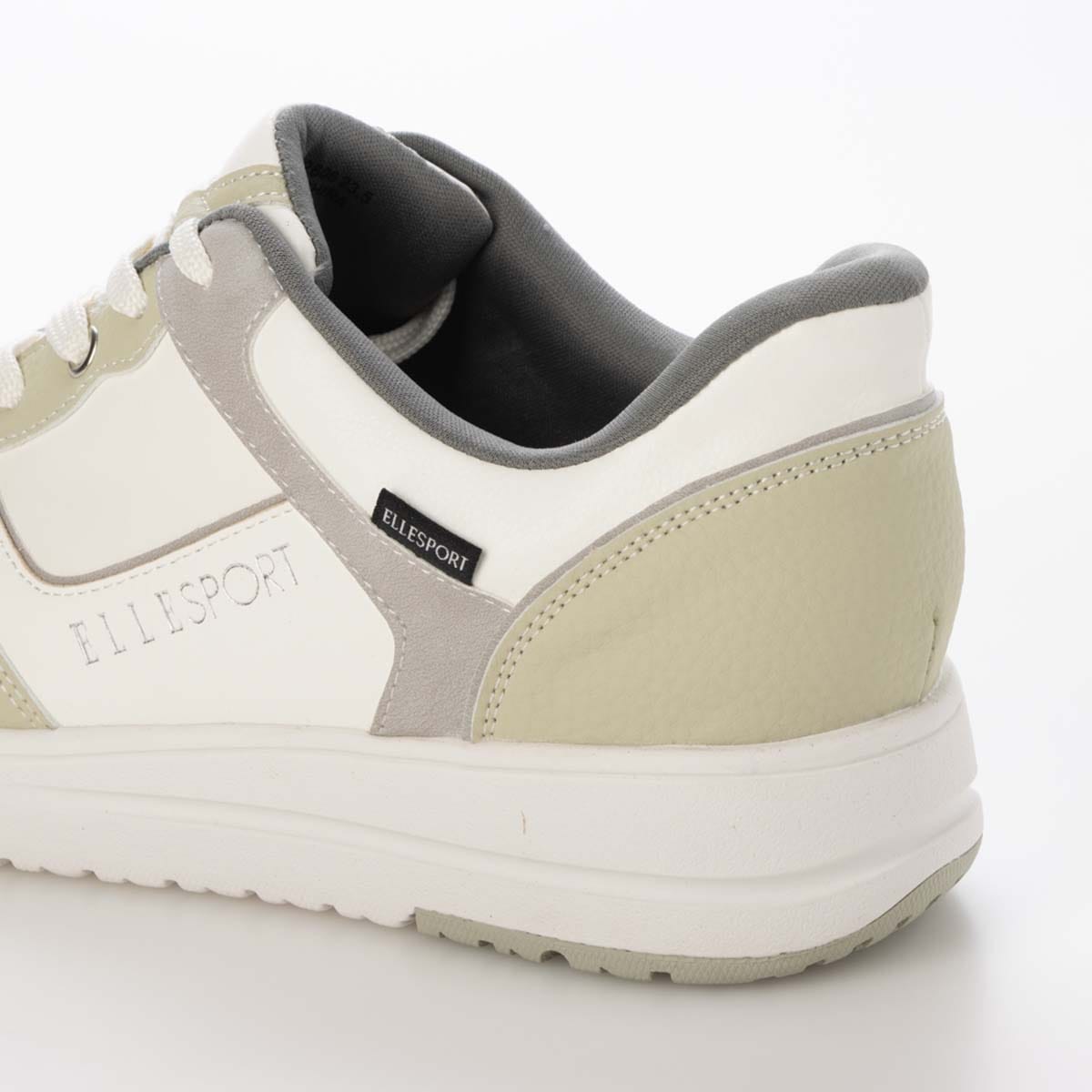 【4cm4時間防水設計】エル スポーツ ELLESPORT　厚底クイックフィットスニーカー     ESP12606 WHITE/MINT 23.0