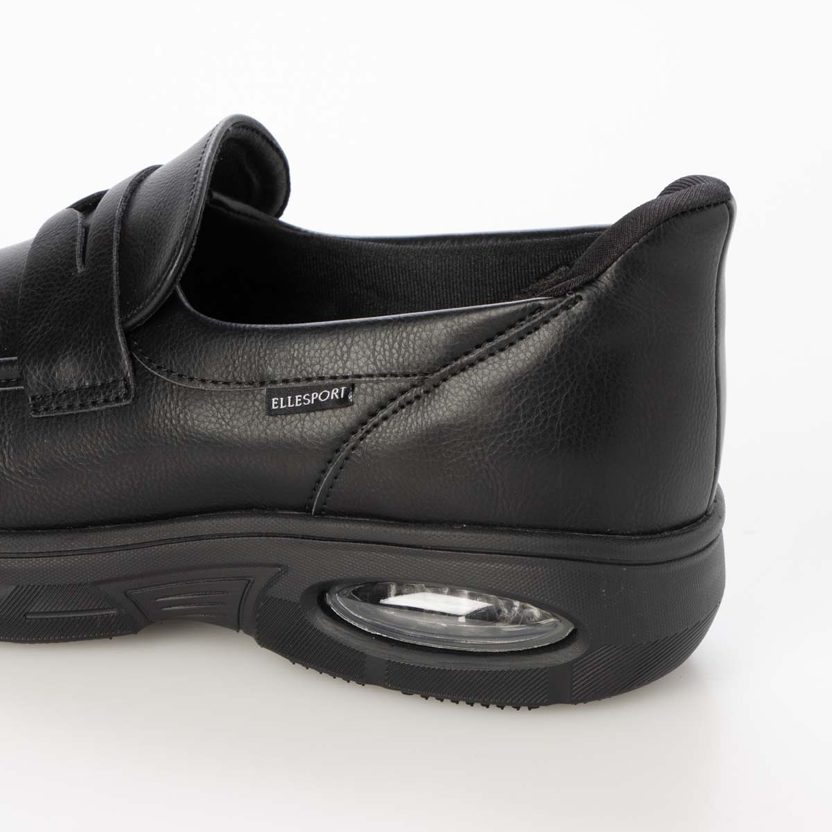【4cm4時間防水設計】エル スポーツ ELLESPORT クイックフィットスニーカーソールローファー ESP12612 BLACK 23.0