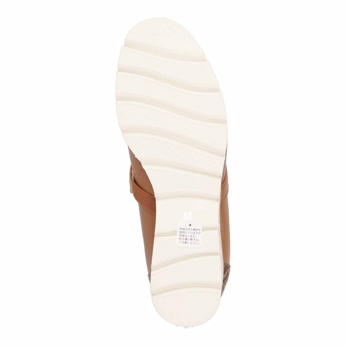 【撥水加工】HIROKO KOSHINO FEMME　きれいめカジュアルスニーカー　HRL1003 CAMEL M　(23.0～23.5)