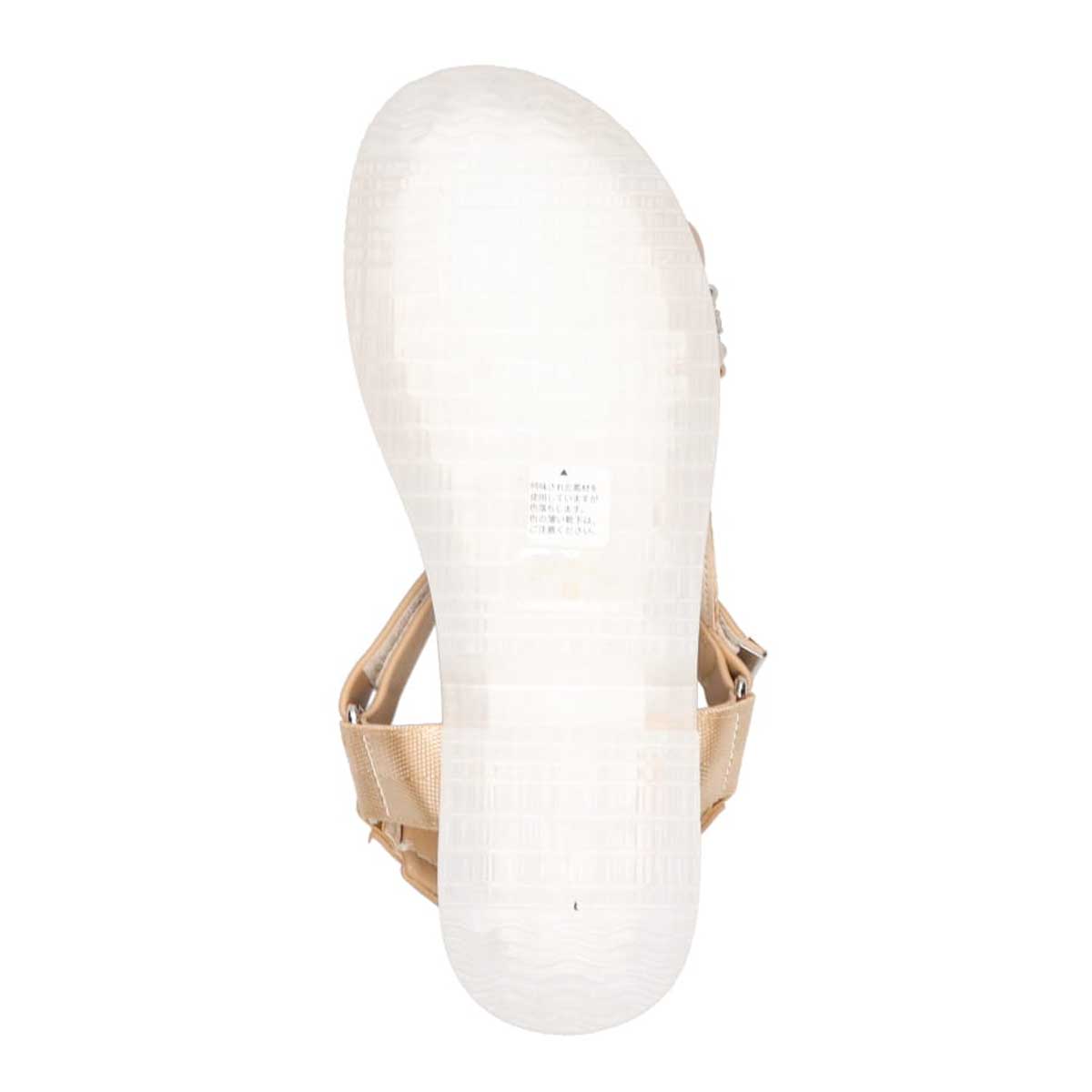 HIROKO KOSHINO FEMME　スポーツテイストのビジューサンダル　HRL1007 BEIGE M　(23.0～23.5)