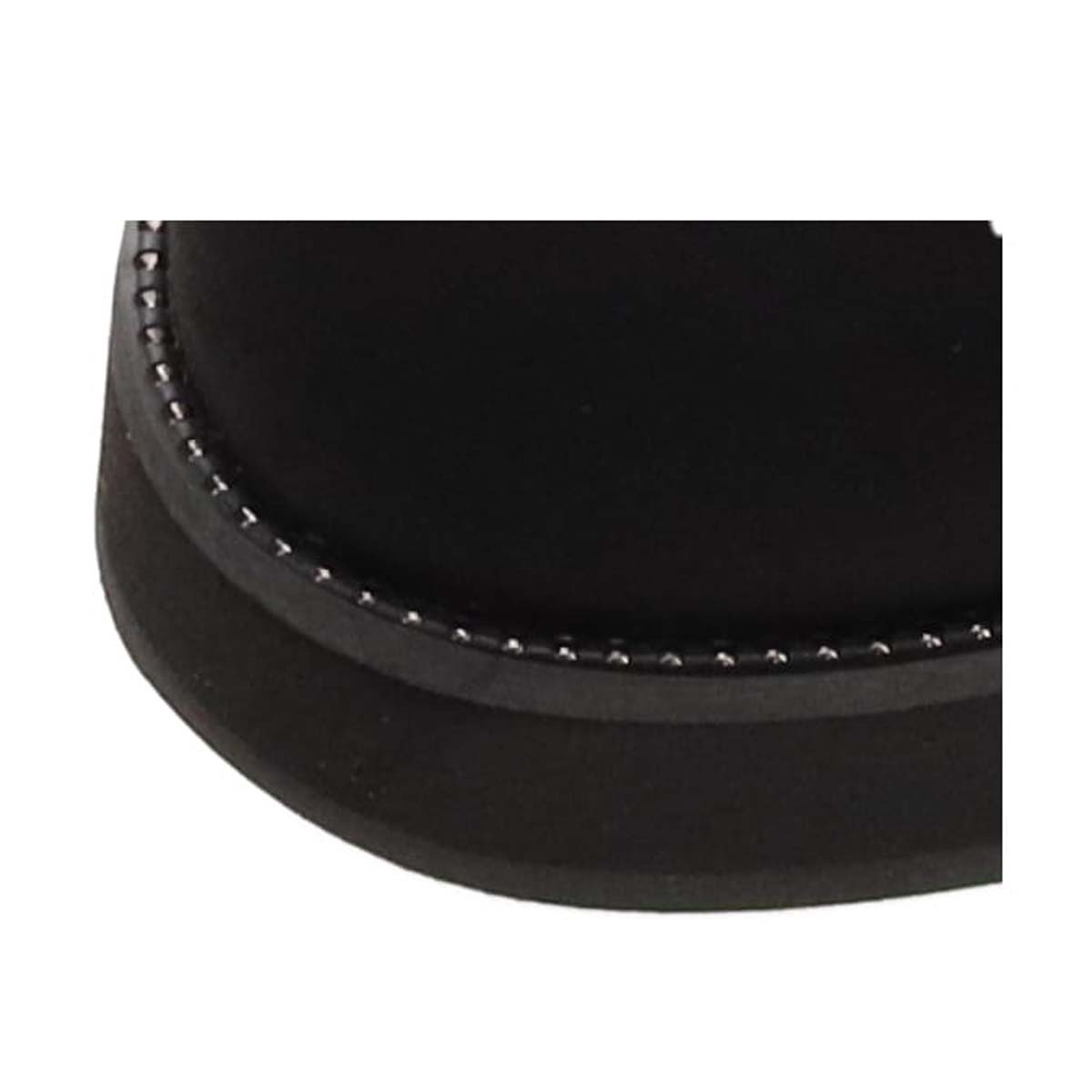 HIROKO KOSHINO FEMME　あたたかさと華やかさを両立 ファー付きスエードショートブーツ　HRL5006 BLACK 23.0