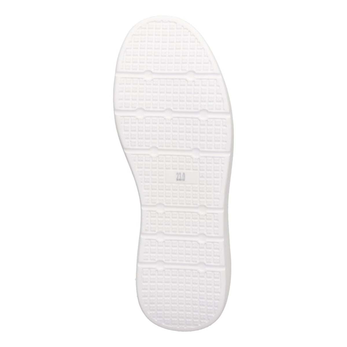 HIROKO KOSHINO FEMME 大人の遊び心と上品さを纏う、HKロゴスタッズスニーカー　HRL5008 WHITE 23.0