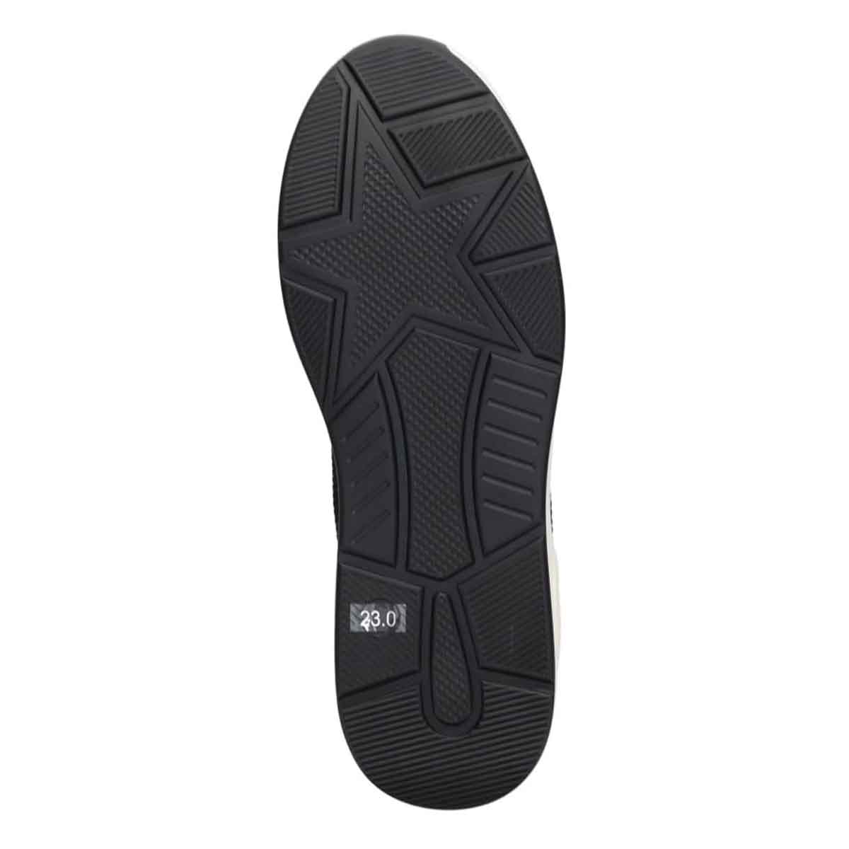 HIROKO KOSHINO FEMMEシンプルニットのスリッポンスニーカー HRL9000 BLACK 23.0