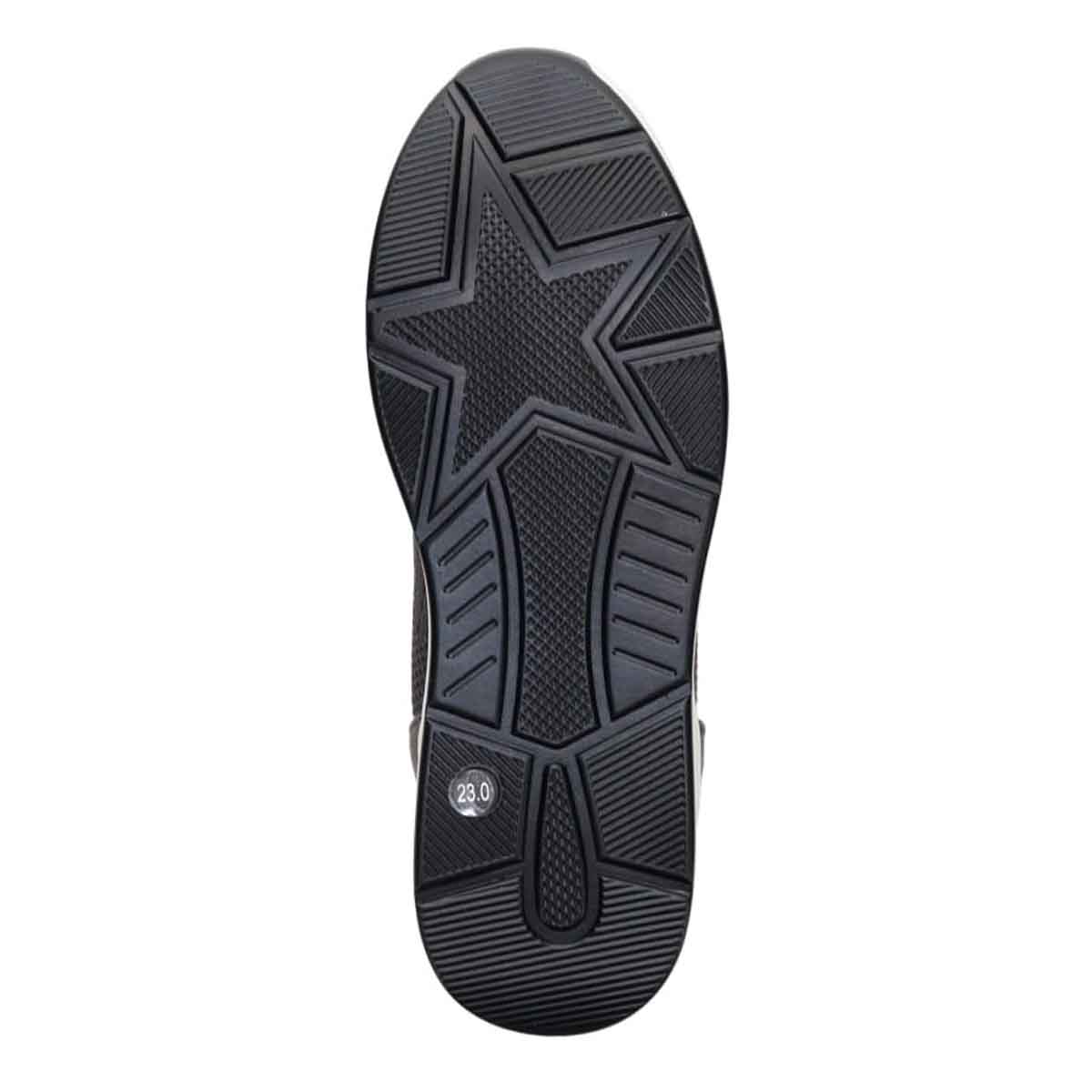 HIROKO KOSHINO FEMMEシンプルニットのスリッポンスニーカー HRL9000 D-GRAY 23.0