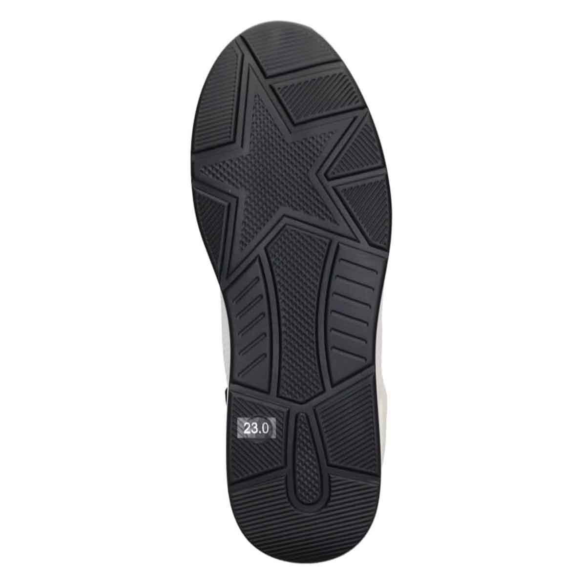 HIROKO KOSHINO FEMMEシンプルニットのスリッポンスニーカー HRL9000 WHITE/BLACK 23.0