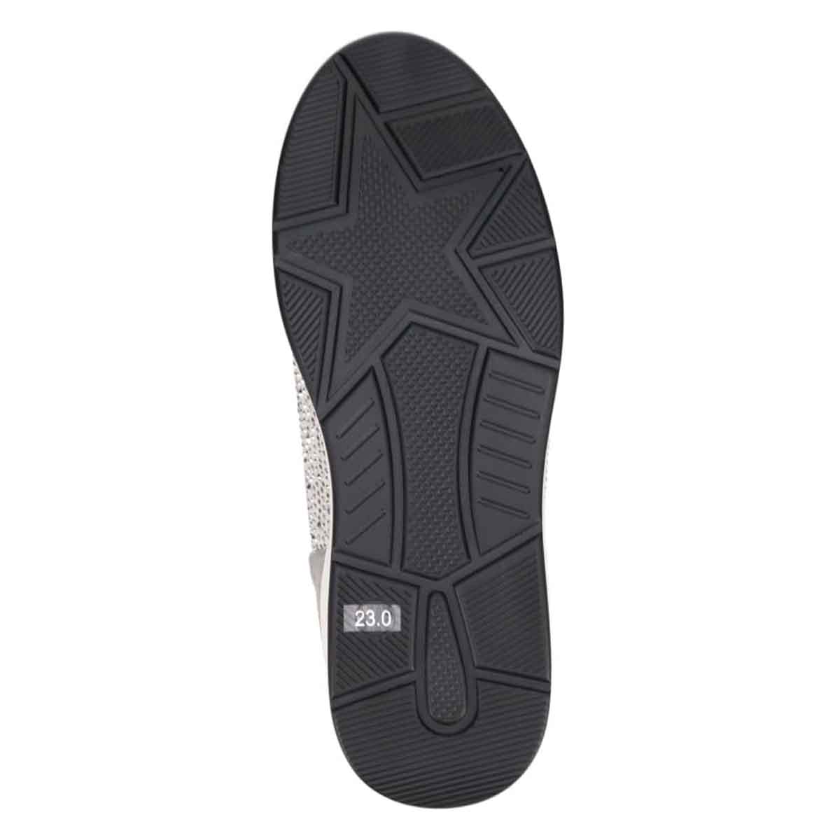 【撥水加工】HIROKO KOSHINO FEMME 大人のクイックフィットスニーカー HRL9001 SILVER 23
