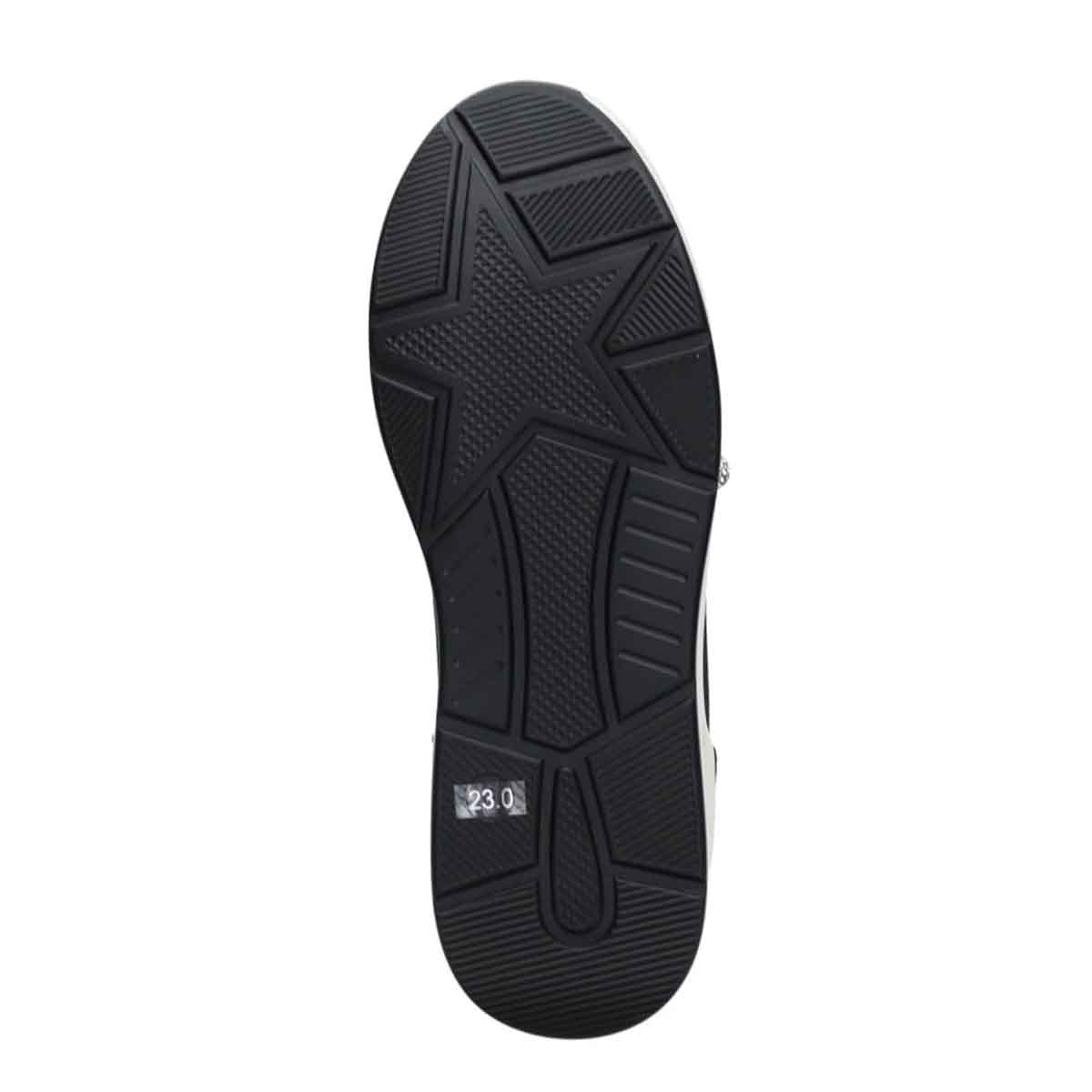 HIROKO KOSHINO FEMME ラメニットの大人可愛いスニーカー HRL9002 BLACK 23.0