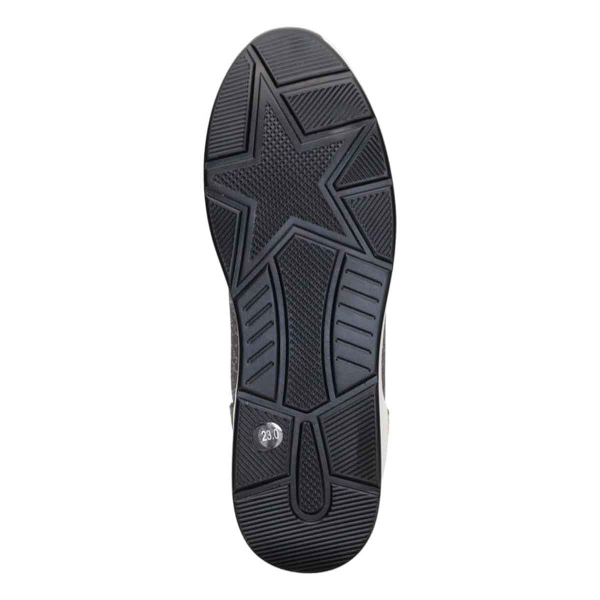 HIROKO KOSHINO FEMME ラメニットの大人可愛いスニーカー HRL9002 GRAY 23.0