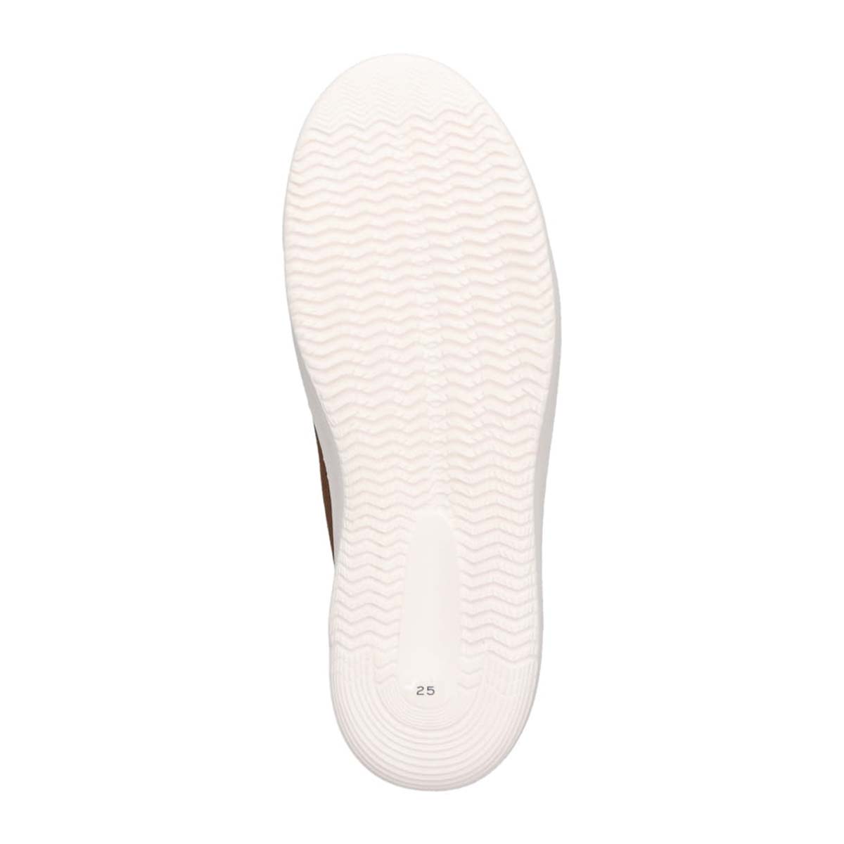 ランバンオンブルー LANVIN en Bleu 「リカバリーインソール」搭載で指圧効果により血行を115％促進。レザー×ニットコンビスニーカー　LB1003XR BROWN-VELOURS 25.0