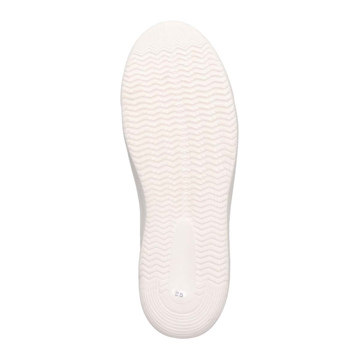 ランバンオンブルー LANVIN en Bleu 「リカバリーインソール」搭載で指圧効果により血行を115％促進。レザー×ニットコンビスニーカー　LB1003XR WHITE 25.0