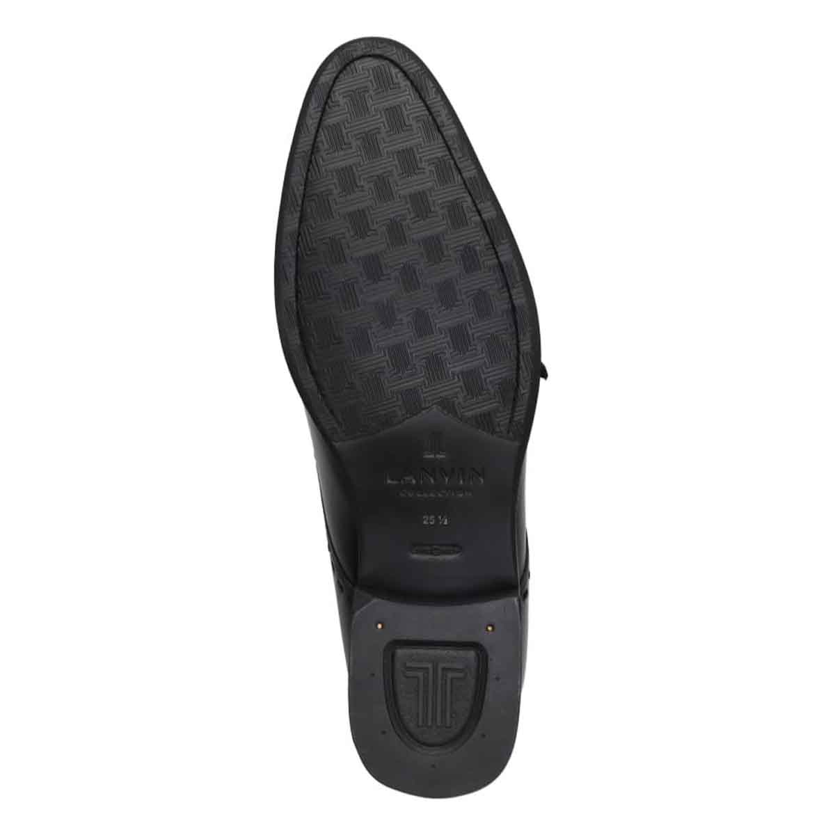 ランバンコレクション LANVIN COLLECTION 「Recovery Shiatsu Insole」搭載で指圧効果により血行をよくする。ダブルモンクストラップドレスシューズ　LV1021XR BLACK 25.0