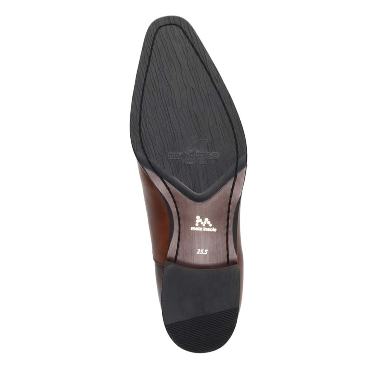 マドラス madras metaインソール搭載シューズ  サイドレースドレスシューズ　M643MT BROWN/DARKBROWN 25.0
