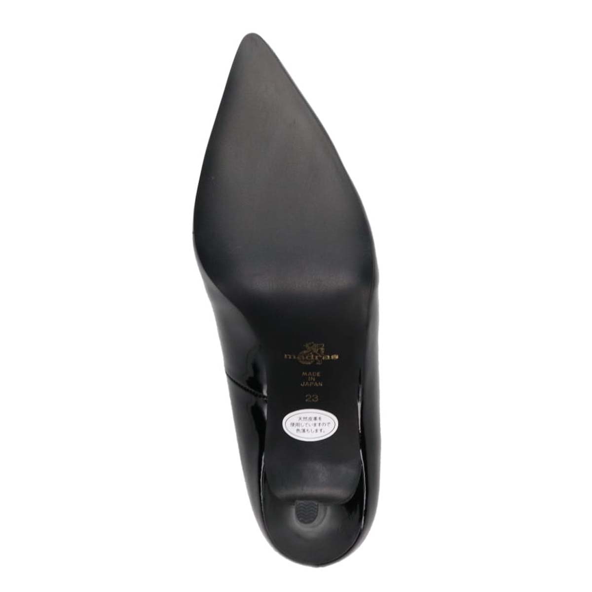 マドラス madras metaインソール搭載 7.0cm  ポインテッドトゥパンプス MAL9105MT BLACK-ENAMEL 23.0