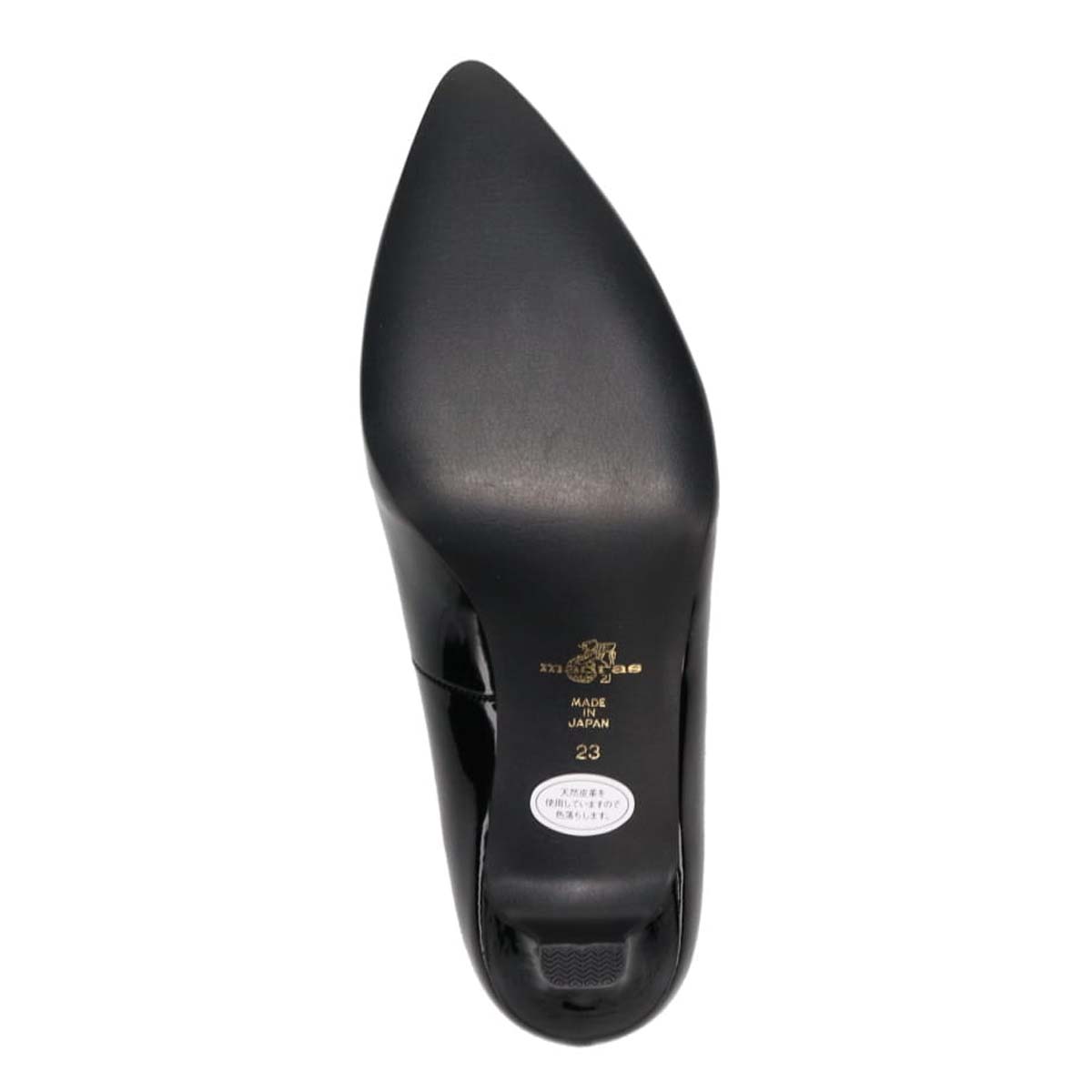 マドラス madras metaインソール搭載  フォーマル 3.5cm  ローヒールパンプス MAL9107MT BLACK-ENAMEL 23.0