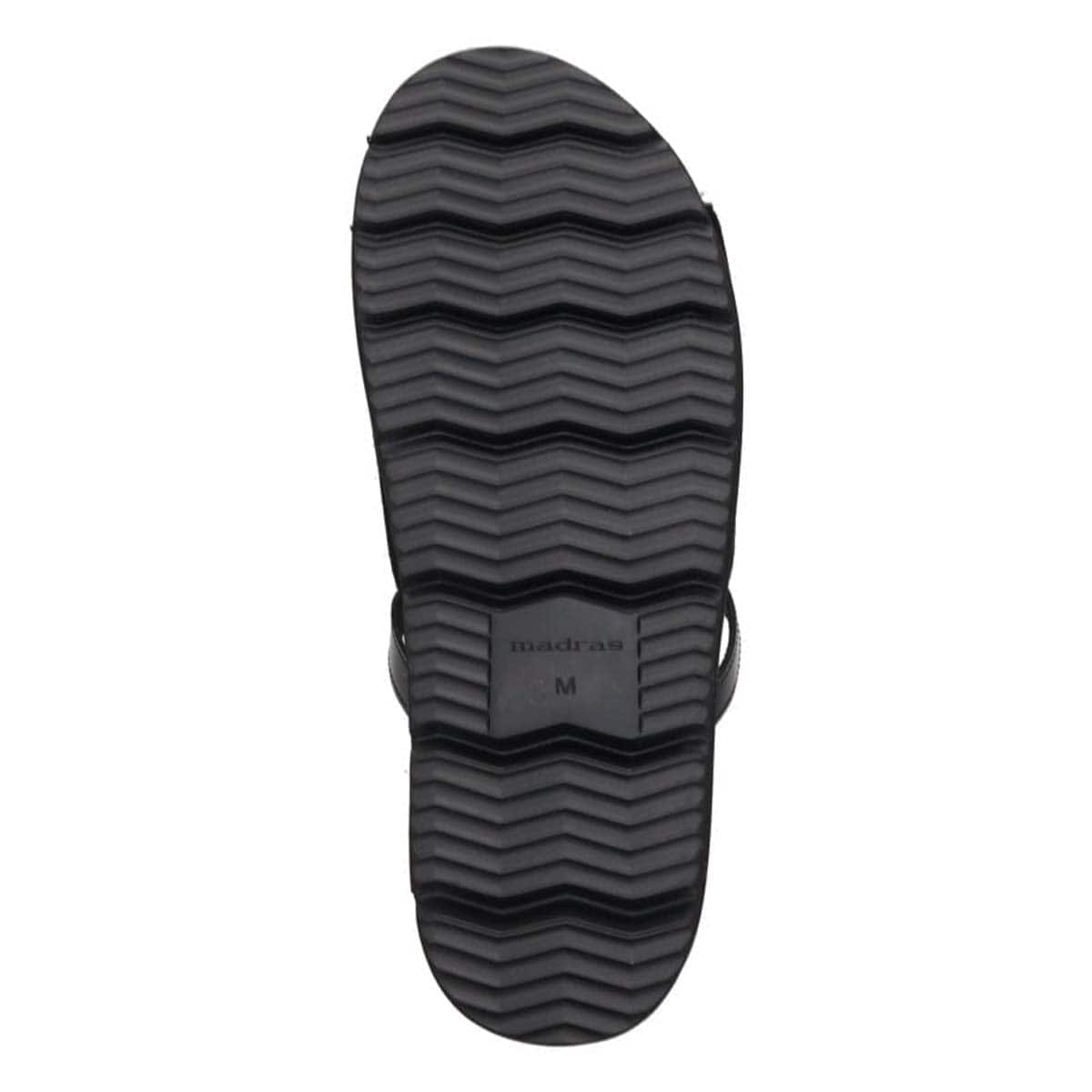 マドラス madras metaインソール搭載  エレガントな装飾が映える上品なフットベットサンダル MAL9140MT BLACK M（23～23.5ｃｍ）