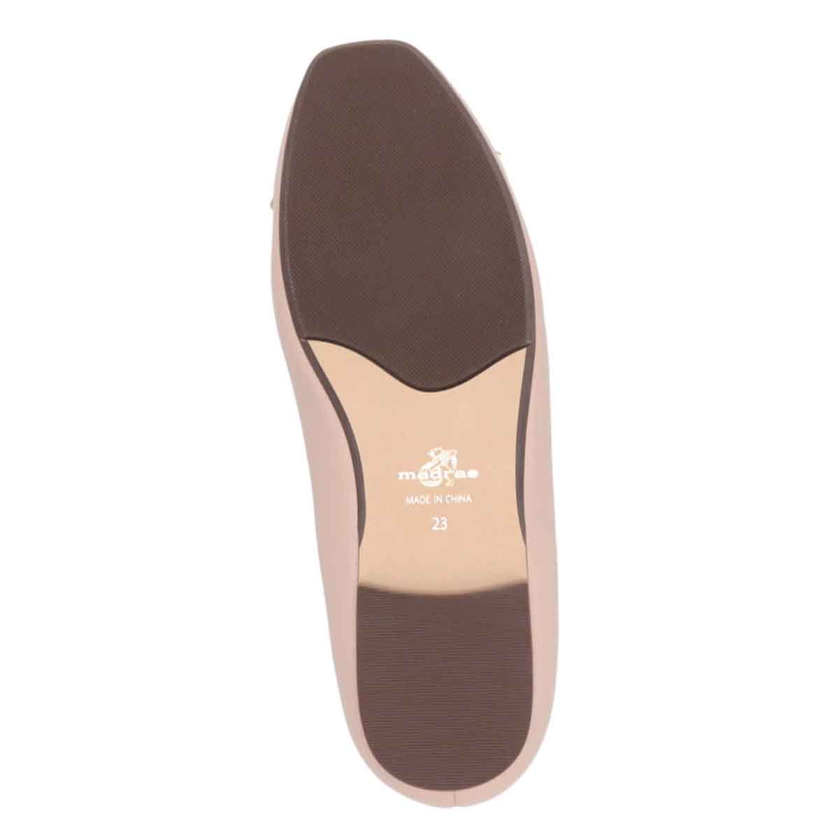 マドラス madras 特許 Recovery meta insole搭載 キラキラリボン バレエシューズ MAL9168MT BEIGE 23.0