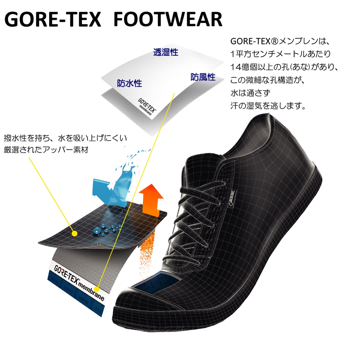 【GORE-TEX】 マドラスウォーク madras Walk ゴアテックス フットウェア 幅広ラウンドトウのストレートチップ MW5904 BLACK 25.0