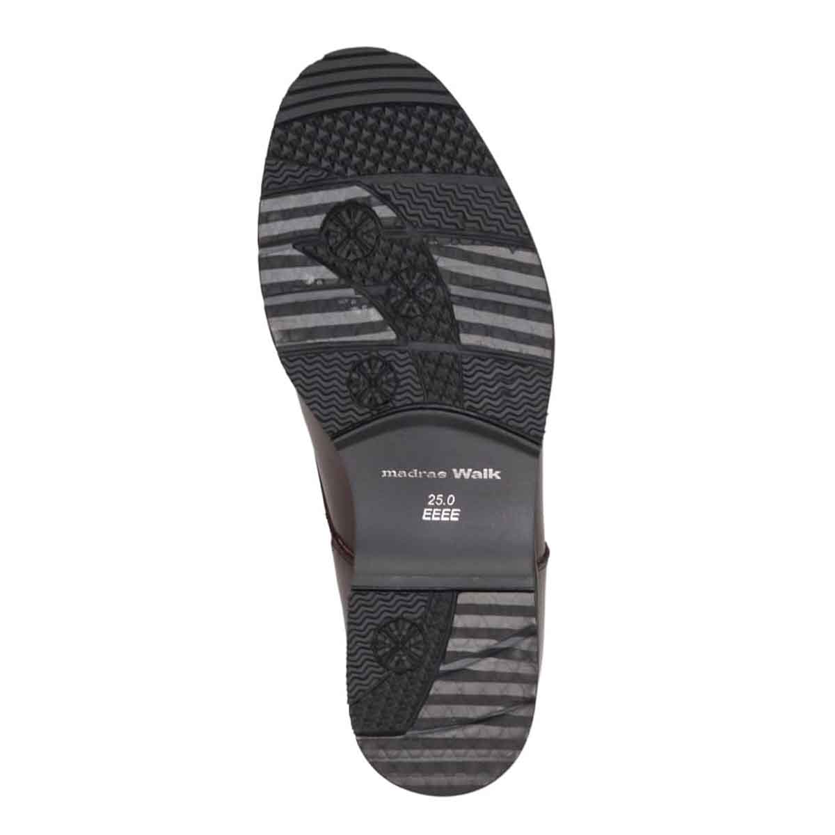 【GORE-TEX×防滑】madras Walk「Recovery Shiatsu Insole」搭載　指圧効果により血行をよくする。ゴアテックス搭載  防滑  幅広4E ラウンド 外羽根ユーチップドレスカジュアルシューズ　MW7410HR D-BROWN 25.0