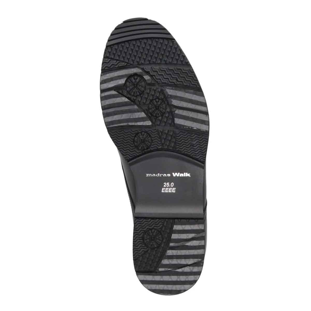 【GORE-TEX×防滑】madras Walk「Recovery Shiatsu Insole」搭載　指圧効果により血行をよくする。ゴアテックス搭載   防滑  幅広4E ラウンド ドレスカジュアルブーツ　MW7414HR BLACK 25.0