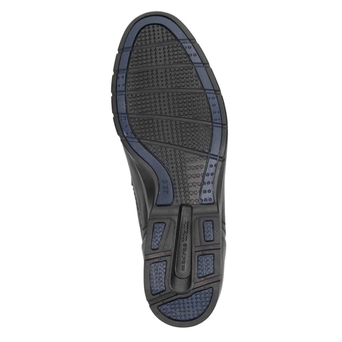 【GORE-TEX】マドラスウォーク madras Walk 「Recovery Shiatsu Insole」搭載で指圧効果により血行をよくする。　全天候快適なゴアテックススリッポン・カジュアルシューズ　MW7702R BLACK/NAVY 25.0