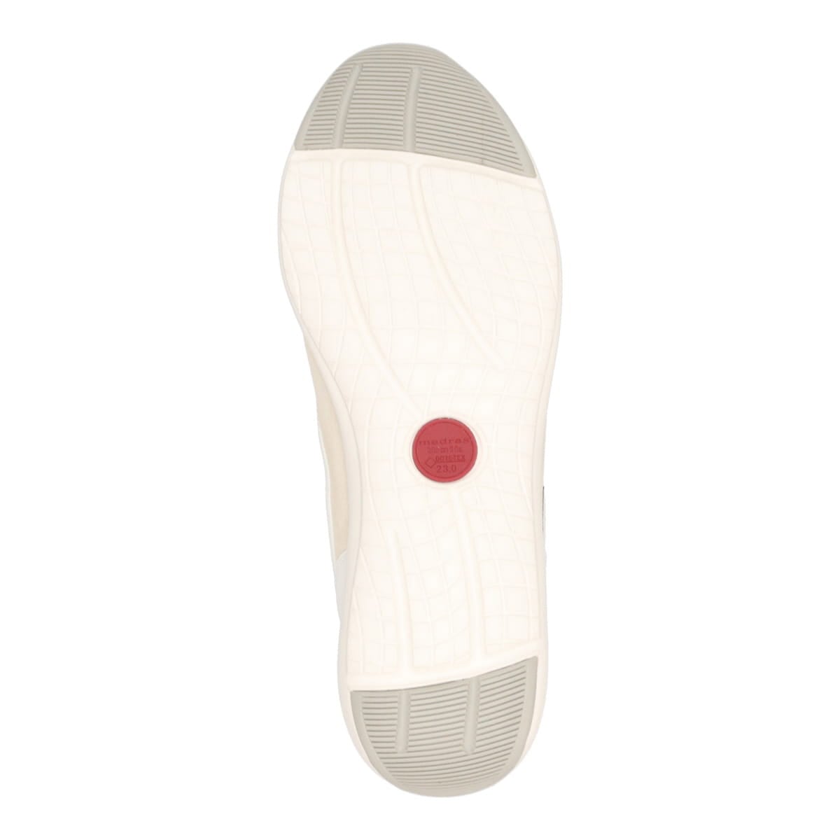 【GORE-TEX】マドラスウォーク madras Walk 「Recovery Shiatsu Insole」搭載で指圧効果により血行をよくする。スニーカー感覚で普段履きにもピッタリ！ さまざまなスタイルにも合うスリッポンスニーカー  MWL1006R WHITE-METALLIC 23.0