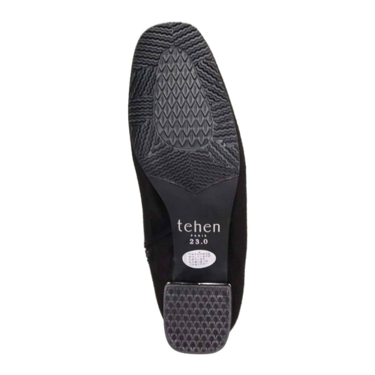 【撥水加工】テーン tehen すっきりキレイめ　ショートブーツ　TN1805 BLACK-SILKY 23.0