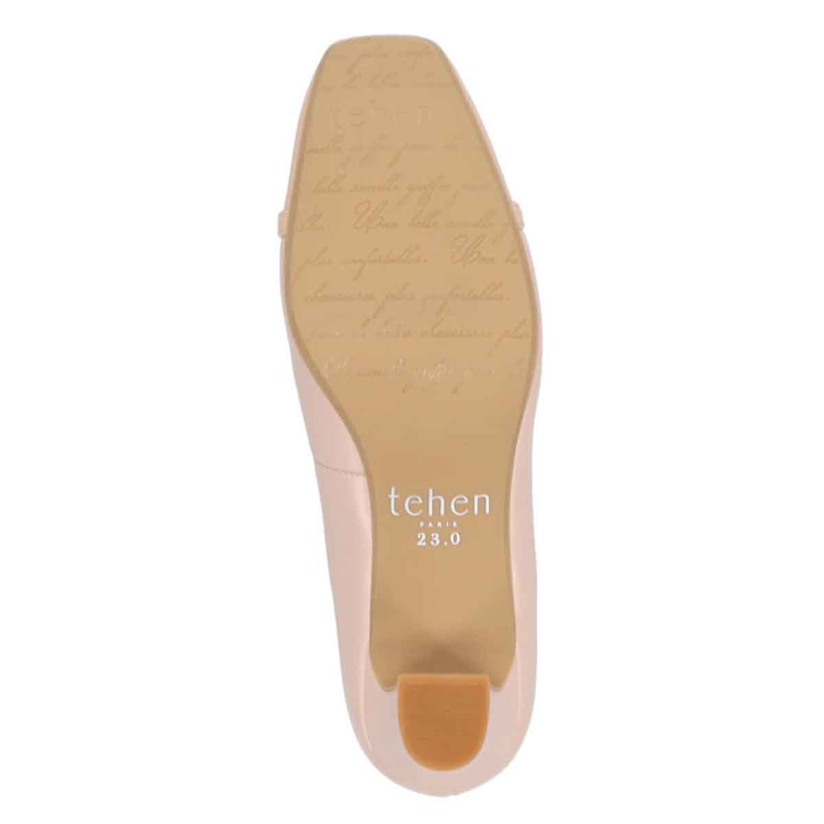 テーン tehen 品格と華やかさを纏う、大人のスクエアトゥパンプス　TN1870 BEIGE 23.0