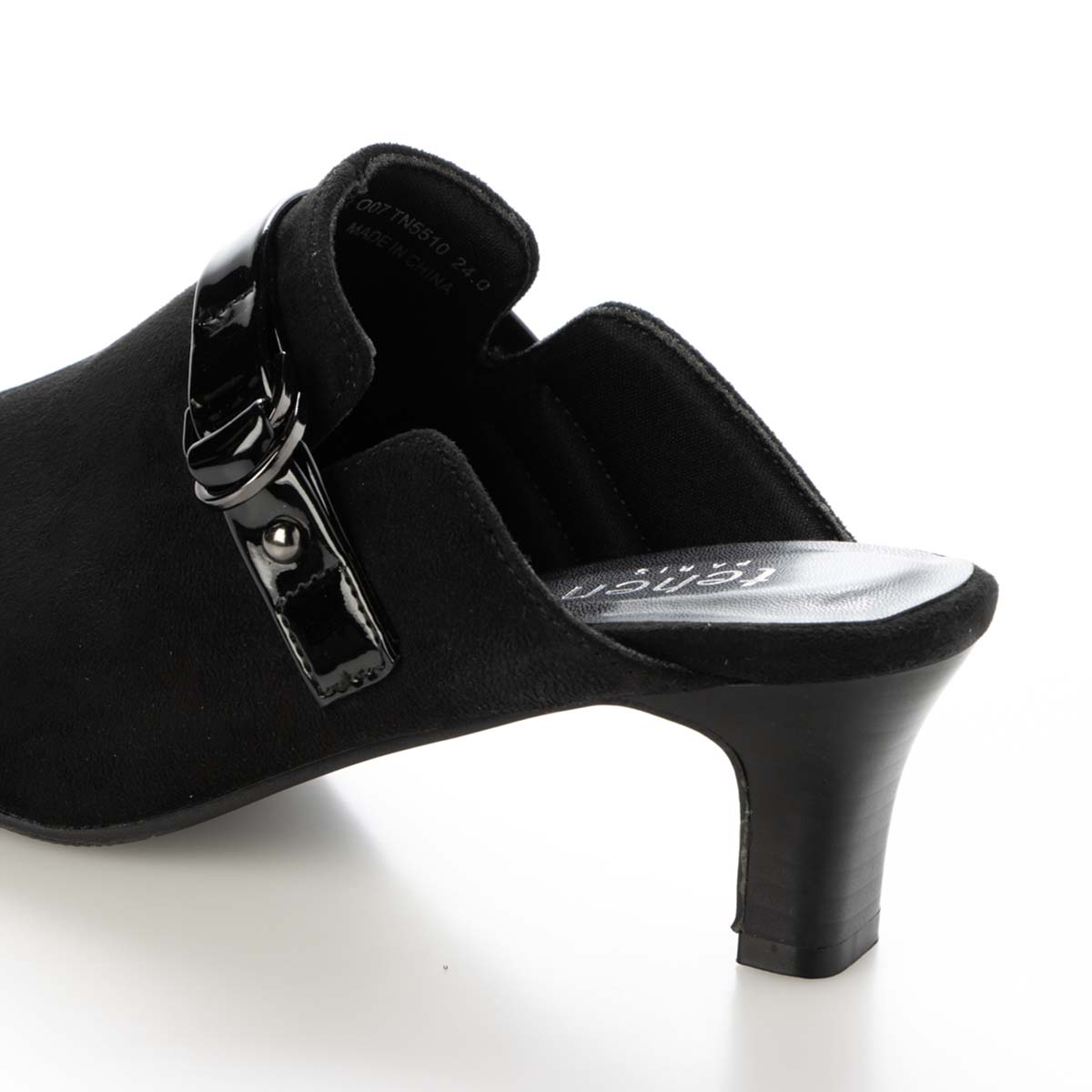 テーン tehen 不動の人気デザイン　ミュールパンプス　TN5510 BLACK-SILKY 23.0
