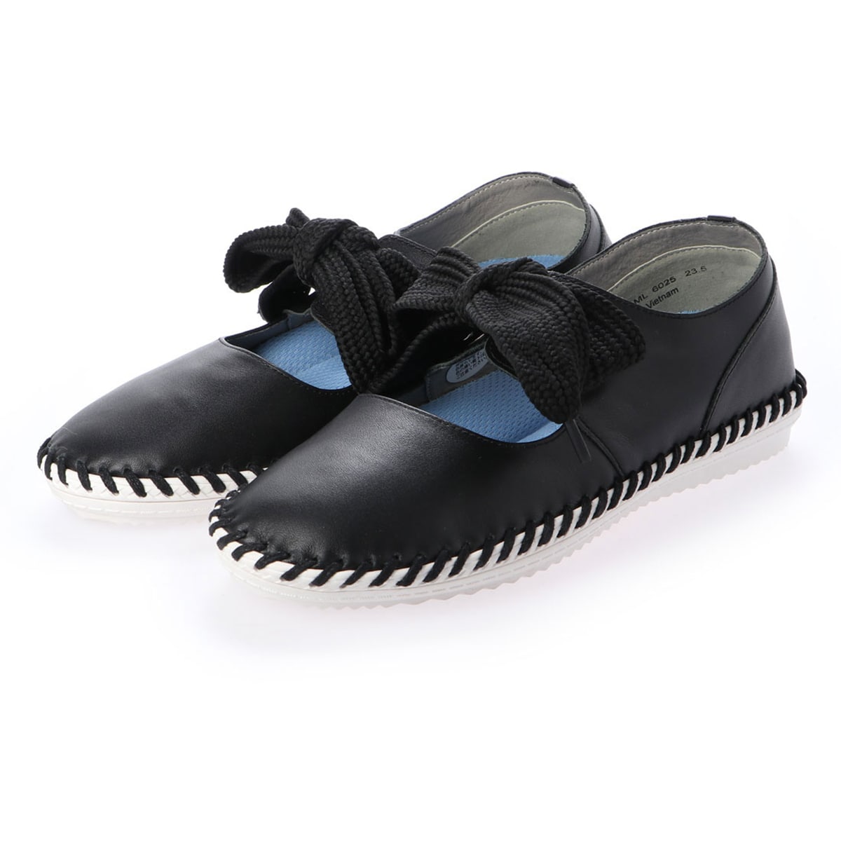 モデロ Modello リボンの靴ひもが可愛い カジュアルフラットシューズ Dml6025 23 Black ウィメンズ Madras マドラス公式サイト オンラインショップ 靴メーカー直営公式通販