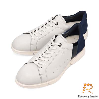 ランバンオンブルー LANVIN en Bleu 「リカバリーインソール」搭載で指圧効果により血行を115％促進。 レースアップ レザースニーカー  086493R