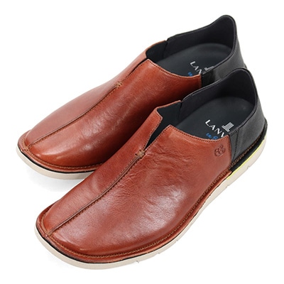LANVIN en Bleu プラットステッチダウン センターシーム・スリッポンシューズ 86454