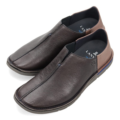 LANVIN en Bleu プラットステッチダウン センターシーム・スリッポンシューズ 86454