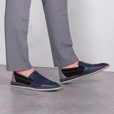 ランバンオンブルー LANVIN en Bleu  バイカラースリッポン カジュアルシューズ  86520