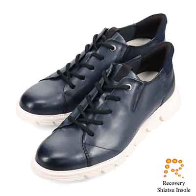 ランバンオンブルー LANVIN en Bleu 「Recovery Shiatsu Insole」搭載で指圧効果により血行を115％促進。 クイックフィットカジュアルレザースニーカー　86579R