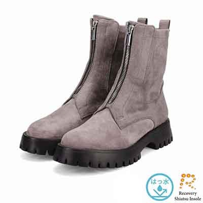 【撥水仕様】モデロ MODELLO 「Recovery Shiatsu Insole」搭載で指圧効果により血行を115%促進。 5.5cmヒール タンクソールショートブーツ DML5504R