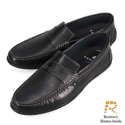 ランバンオンブルー LANVIN en Bleu 「Recovery Shiatsu Insole」搭載で指圧効果により血行をよくする。レザーカジュアルローファー　EB5000XR