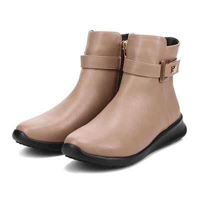 【撥水加工】HIROKO KOSHINO FEMME　防滑仕様デザインショートブーツ　HRL2011