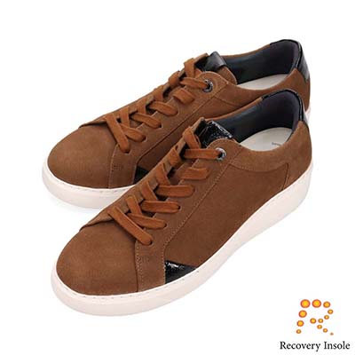 ランバンオンブルー LANVIN en Bleu 「リカバリーインソール」搭載で指圧効果により血行を115％促進。レザー×ニットコンビスニーカー　LB1003XR