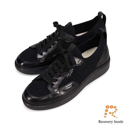 ランバンオンブルー LANVIN en Bleu 「リカバリーインソール」搭載で指圧効果により血行を115％促進。ニットスニーカー　LB1005XR