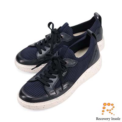 ランバンオンブルー LANVIN en Bleu 「リカバリーインソール」搭載で指圧効果により血行を115％促進。ニットスニーカー　LB1005XR