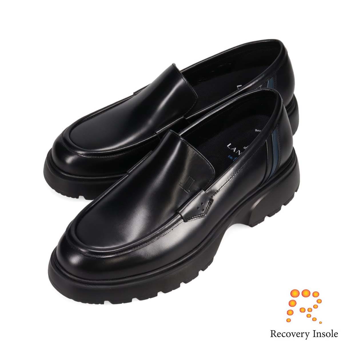 ランバンオンブルー LANVIN en Bleu 「リカバリーインソール」搭載で指圧効果により血行を115％促進。ユーチップスリッポンドレスカジュアルシューズ　LB3002XR