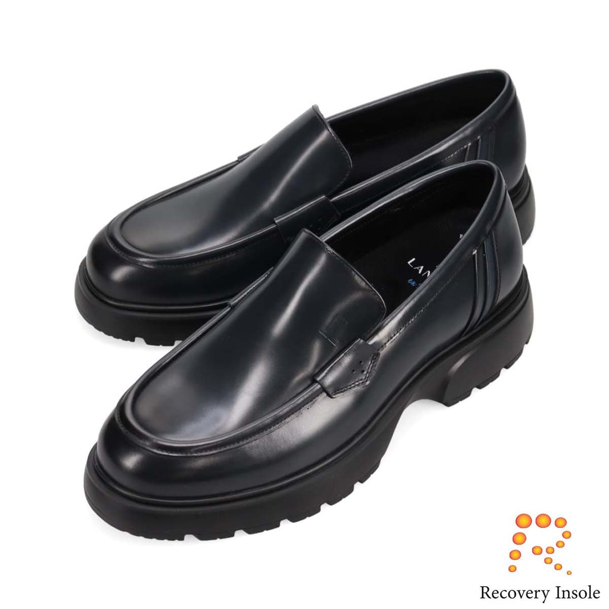 ランバンオンブルー LANVIN en Bleu 「リカバリーインソール」搭載で指圧効果により血行を115％促進。ユーチップスリッポンドレスカジュアルシューズ　LB3002XR