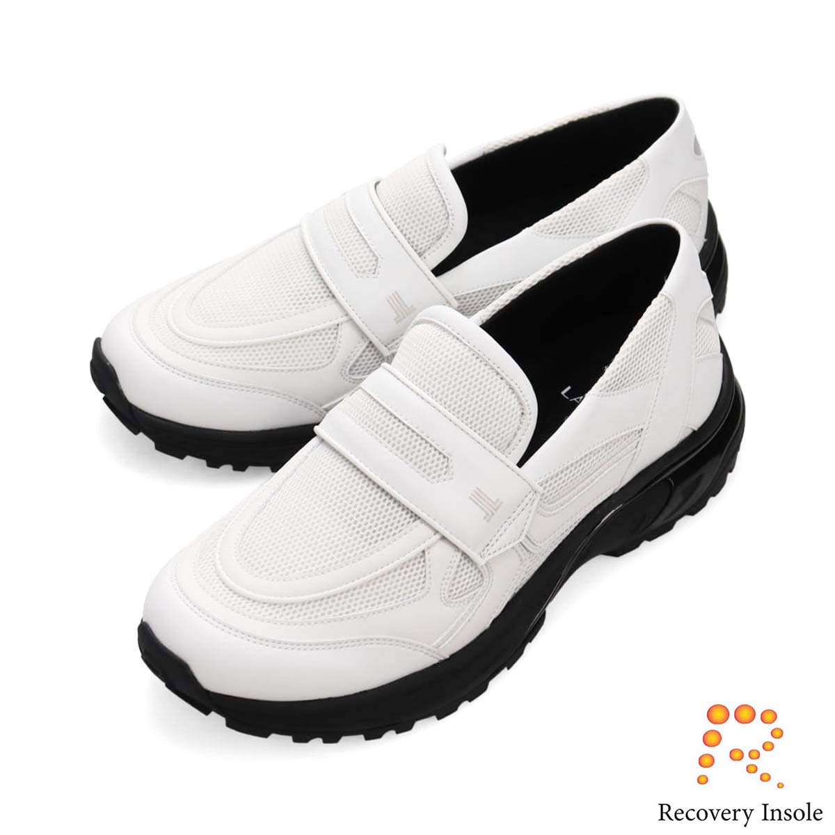 ランバンオンブルー LANVIN en Bleu 「リカバリーインソール」搭載で指圧効果により血行を115％促進。スリッポンカジュアルスニーカー　LB4001XR