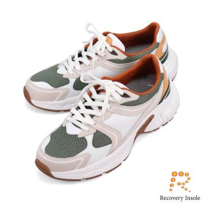 ランバンオンブルー LANVIN en Bleu 「リカバリーインソール」搭載で指圧効果により血行を115%促進。レースアップカジュアルスニーカー LB5231XR