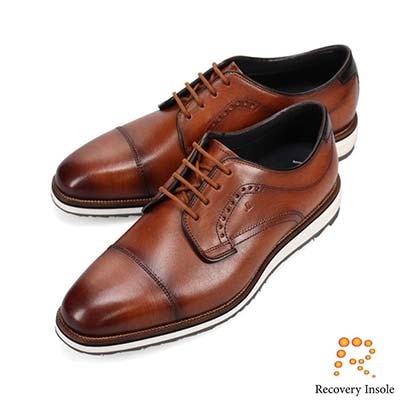 ランバンコレクション LANVIN COLLECTION 「リカバリーインソール」搭載で指圧効果により血行を115％促進。アンティーク仕上げカジュアルドレスダービーシューズ　LV1017XR