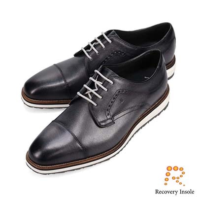 ランバンコレクション LANVIN COLLECTION 「リカバリーインソール」搭載で指圧効果により血行を115％促進。アンティーク仕上げカジュアルドレスダービーシューズ　LV1017XR