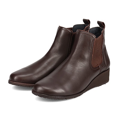 【防滑ソールタイプ】しっとり＆ソフトな牛革を使用した  カジュアルショートブーツ  MMD4631AH