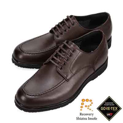 【GORE-TEX×防滑】madras Walk「Recovery Shiatsu Insole」搭載 指圧効果により血行をよくする。ゴアテックス搭載 防滑 幅広4E ラウンド 外羽根ユーチップドレスカジュアルシューズ MW7410HR